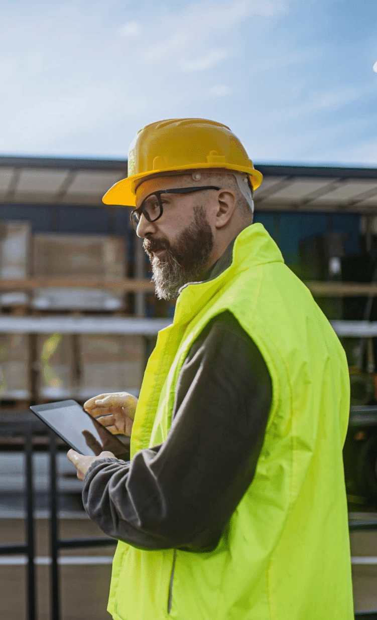 eCMR – man met tablet